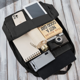 PLECAK MĘSKI CZARNY NA LAPTOPA, MIESZCZĄCY FORMAT A4 PAOLO PERUZZI T-93-BL