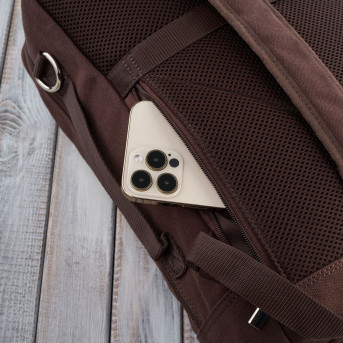 PLECAK MĘSKI NA LAPTOPA, MIESZCZĄCY FORMAT A4, BRĄZOWY PAOLO PERUZZI T-93-BR