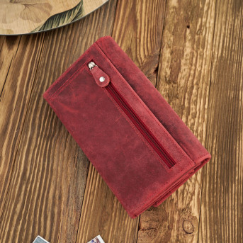 PORTFEL DAMSKI VINTAGE CZERWONY RETRO PAOLO PERUZZI T-01-RD