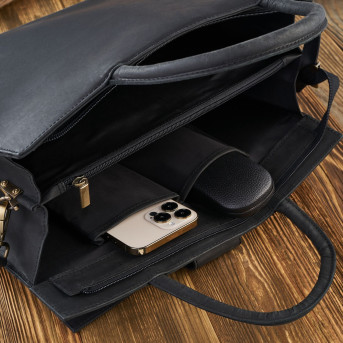 TOREBKA DAMSKA SKÓRZANA, AKTÓWKA DO RĘKI I NA RAMIĘ PAOLO PERUZZI T-94-HBL