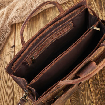 TECZKA DAMSKA SKÓRZANA, AKTÓWKA DO RĘKI I NA RAMIĘ A4 PAOLO PERUZZI T-94-HBR