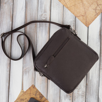 Listonoszka brązowa torba na ramię dla mężczyzny ze skóry naturalnej