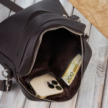 Listonoszka brązowa torba na ramię dla mężczyzny ze skóry naturalnej