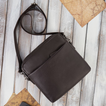 Listonoszka brązowa torba na ramię dla mężczyzny ze skóry naturalnej