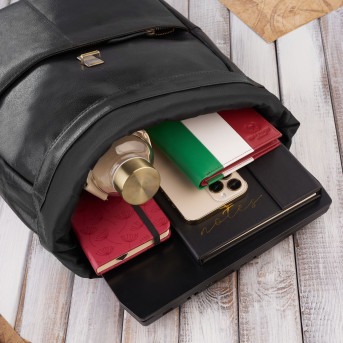 Plecak skórzany premium na laptopa do pracy biznesowy Paolo Peruzzi