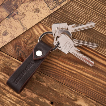 Breloczek do kluczy skórzany mocny brązowy Paolo Peruzzi T-87-BR