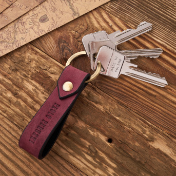 Breloczek do kluczy ze skóry hunter damski różowy T-87-HCH