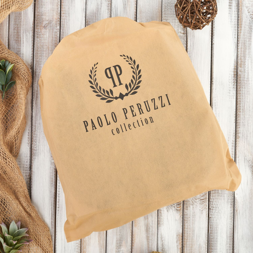 Torebka damska na ramię skórzana czarna półokrągła Paolo Peruzzi