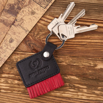 BRELOK DO KLUCZY CZERWONY SKÓRA NATURALNA  PAOLO PERUZZI T-88 BL/RD