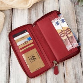 DAMSKI PORTFEL ZE SKÓRY NATURALNEJ KOPERTÓWKA PAOLO PERUZZI AV-05-GR