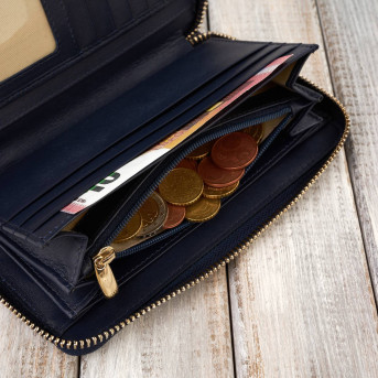 DAMSKI ELEGANCKI SKÓRZANY PORTFEL KOPERTÓWKA PAOLO PERUZZI AV-05-DB