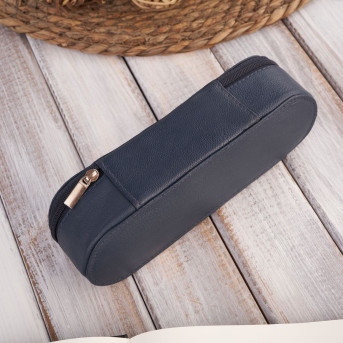 SKÓRZANE ETUI NA OKULARY PIÓRNIK GRANATOWY PAOLO PERUZZI T-82-DB