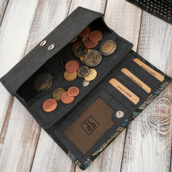 Portfel damski skórzany czarny Paolo Peruzzi T-09-G