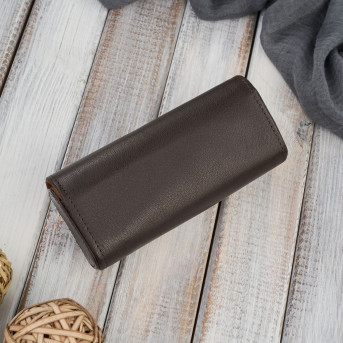 Etui na okulary skórzane sztywne Paolo Peruzzi piórnik na magnes