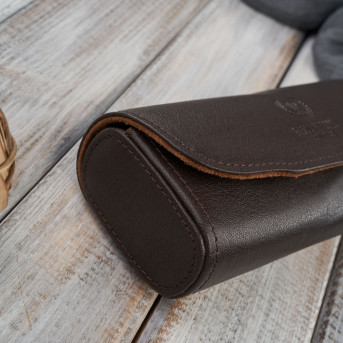 Etui na okulary skórzane sztywne Paolo Peruzzi piórnik na magnes