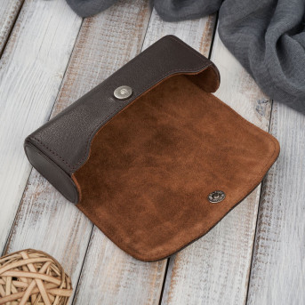 Etui na okulary skórzane sztywne Paolo Peruzzi piórnik na magnes