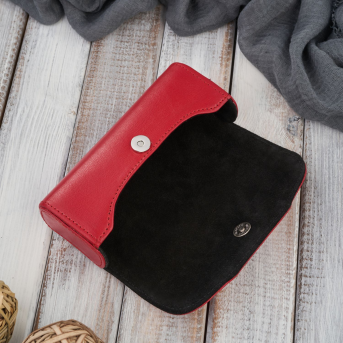 Etui na okulary skórzane sztywne Paolo Peruzzi piórnik na magnes