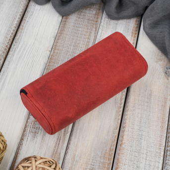 Etui na okulary skórzane sztywne Paolo Peruzzi piórnik na magnes