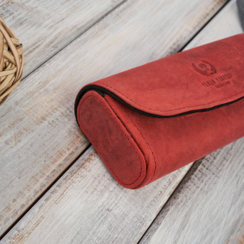 Etui na okulary skórzane sztywne Paolo Peruzzi piórnik na magnes