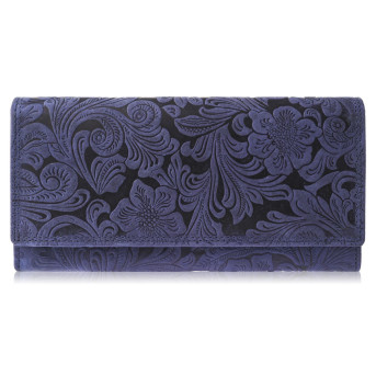 Portfel damski skórzany w kwiaty vintage RFID Paolo Peruzzi T-25-DB