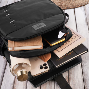 Plecak miejski na laptopa wodoodporny duży z pokrowcem Paolo Peruzzi