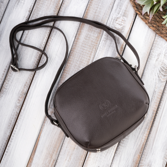 Torebka damska listonoszka na ramię skórzana brązowa Paolo Peruzzi