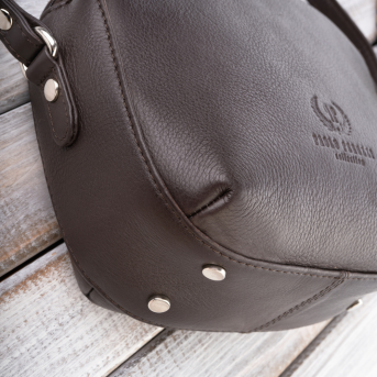 Torebka damska listonoszka na ramię skórzana brązowa Paolo Peruzzi