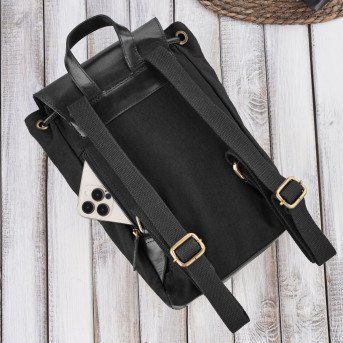 Plecak damski czarny skórzany na co dzień mały Paolo Peruzzi SI-04-BL