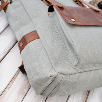 Plecak na laptopa brązowy plecak szkolny miejski do szkoły myśliwski