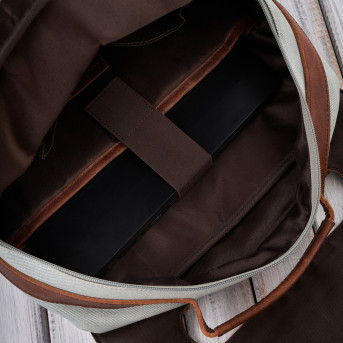 Plecak na laptopa brązowy plecak szkolny miejski do szkoły myśliwski