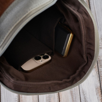 Plecak na laptopa brązowy plecak szkolny miejski do szkoły myśliwski