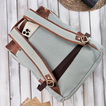 Plecak na laptopa brązowy plecak szkolny miejski do szkoły myśliwski