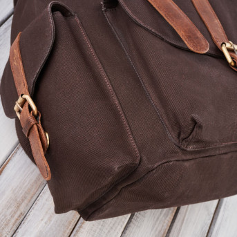 PLECAK MĘSKI DO PRACY DO SZKOŁY BRĄZOWY VINTAGE PAOLO PERUZZI SI-05-BR