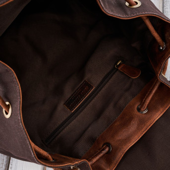 PLECAK MĘSKI DO PRACY DO SZKOŁY BRĄZOWY VINTAGE PAOLO PERUZZI SI-05-BR