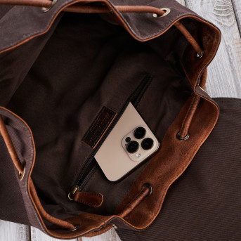 PLECAK MĘSKI DO PRACY DO SZKOŁY BRĄZOWY VINTAGE PAOLO PERUZZI SI-05-BR