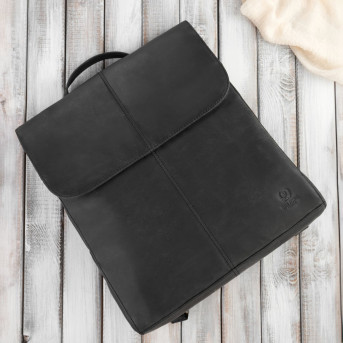 PLECAK DAMSKI SKÓRZANY DUŻY A4 CZARNY VINTAGE PAOLO PERUZZI T-72-HBL