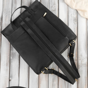 PLECAK DAMSKI SKÓRZANY DUŻY A4 CZARNY VINTAGE PAOLO PERUZZI T-72-HBL