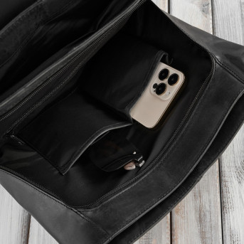 PLECAK DAMSKI SKÓRZANY DUŻY A4 CZARNY VINTAGE PAOLO PERUZZI T-72-HBL