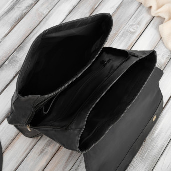 PLECAK DAMSKI SKÓRZANY DUŻY A4 CZARNY VINTAGE PAOLO PERUZZI T-72-HBL