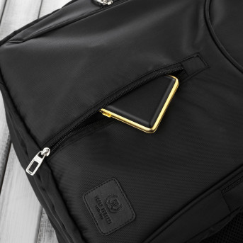 PLECAK MĘSKI WODOODPORNY CZARNY POJEMNY DO PRACY PAOLO PERUZZI T-103-BL