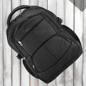 PLECAK MĘSKI NA LAPTOPA WODOODPORNY CZARNY DO PRACY PAOLO PERUZZI T-104-BL