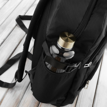 PLECAK MĘSKI NA LAPTOPA WODOODPORNY CZARNY DO PRACY PAOLO PERUZZI T-104-BL