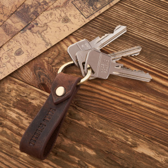 ZESTAW PREZENTOWY DLA KOBIET ZUP-95-BR SKÓRZANY PORTFEL T-05-BR I BRELOCZEK VINTAGE T-87-HBR