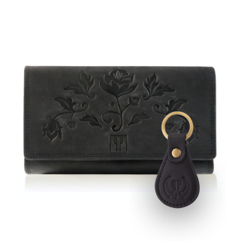 Czarny portfel damski...