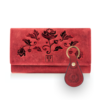 Czerwony portfel damski...