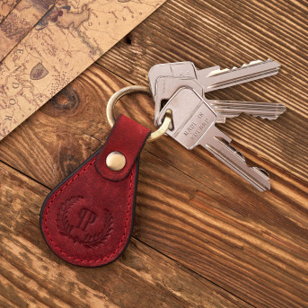 ZESTAW PREZENTOWY ZUP-96-RD SKÓRZANY PORTFEL DAMSKI T-05-RD I BRELOK T-85-HRD