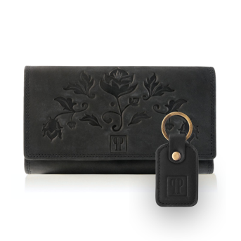 Czarny portfel damski...