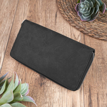 DAMSKI SKÓRZANY CZARNY PORTFEL NA SUWAK PAOLO PERUZZI T-08-BL