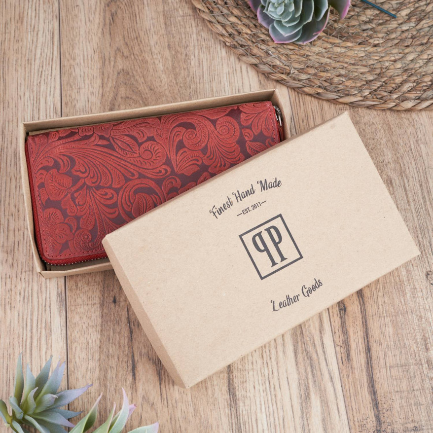 DAMSKI SKÓRZANY CZERWONY PORTFEL NA SUWAK PAOLO PERUZZI T-08-RD