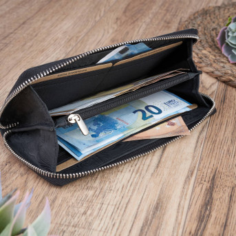 ZESTAW PREZENTOWY DLA KOBIET ZUP-38-BL PORTFEL SKÓRZANY T-08 I ETUI T-51